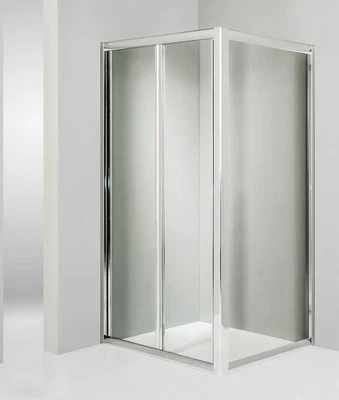 Box doccia 60x60 cm angolare anta fissa porta soffietto trasparente - Immagine 1 di 4