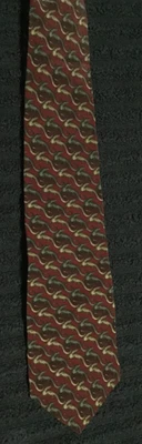 Corbata NATURA Lagartos Saltadores 100% Seda Hecha en EE. UU. 4x58 Foto 1 de 3