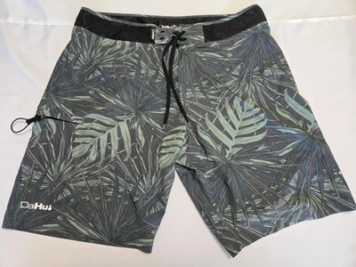 Men's Da Hui Hybrid Short Swim Board GREEN Leaves Lightweight Beach Size 38 - Image 1 of 3
