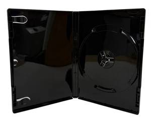 STANDARD Solid Shiny Glossy Black Single DVD Cases 14MM Lot - Picture 1 of 4