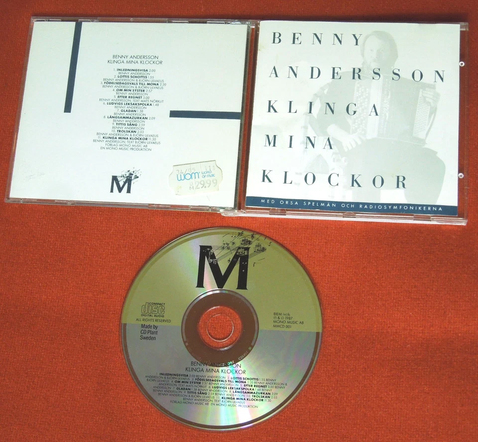ABBA Benny Andersson Klinga Mina Klockor 1987 SWEDEN CD rare oop FOLK no barcode - Bild 1 von 1