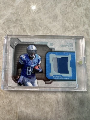 2012 Topps Strata Ryan Broyles Detroit Lions RC Rookie Patch 1/1 SSP Player Worn - Image 1 of 4