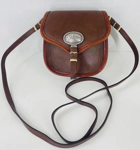Brighton Vintage Brown Western Mini 5 inch Crossbody Convertible Belt Pouch READ - Picture 1 of 21