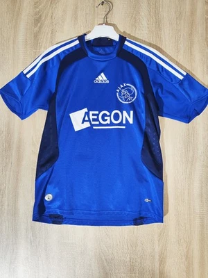 Adidas Ajax Amsterdam Trikot 2008/2009 Herren Blau Aegon Fußballshirt Gr. 164cm - Bild 1 von 4