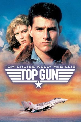 NEW TOP GUN 1986 MOVIE POSTER PREMIUM WALL ART PRINT SIZE A5-A1 - Image 1 of 4
