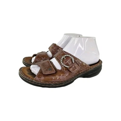 Finn Comfort 凉鞋 Jamaika 尺码 38 US 7.5 棕色漆皮拖鞋  — 第 1/4 张图片