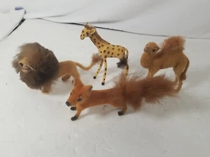 Vintage Künstlerschutz Wagner beflockte Tierfiguren West Germany 4 Stück - Bild 1 von 6