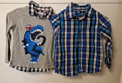 4 x Top Teile Kleiderpaket  tom Tailor & C&a Jungen Gr. 116/122  T-Shirts Hemd - Bild 1 von 2