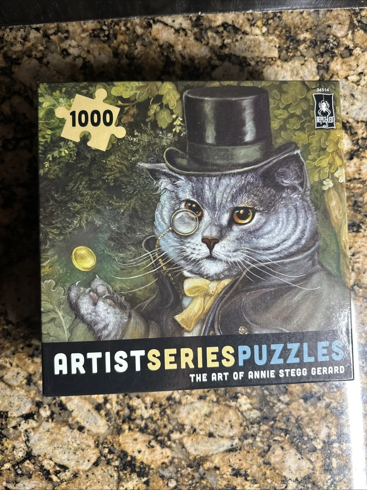 Bepuzzled Artist Series The Art Of Annie Stegg Gerard 1000 шт. кошка со шляпой 34514 - Изображение 1 из 4