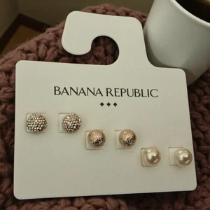 Banana Republic 3 Pr Ohrstecker Neu mit Etikett - Bild 1 von 2
