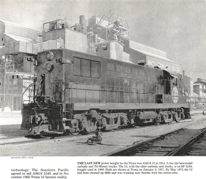 Trona Railway Baldwin AS616 #52 1971 David Lustig Trona CA Vtg Magazine Cutout - Picture 1 of 1