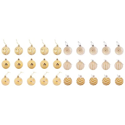 30 StüCke Weihnachten   Hohe QualitäT  Gold  Ornament Christba2170 - Bild 1 von 4