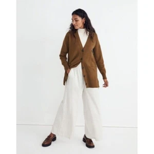 Madewell Miller Cardigan Sweater Button Down Olive brown Womans Size Small - Picture 1 of 8