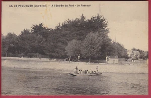 R* FRANCE OLD POSTCARD POULIGUEN PORT & BOAT UNPOSTED #D504 - Picture 1 of 2