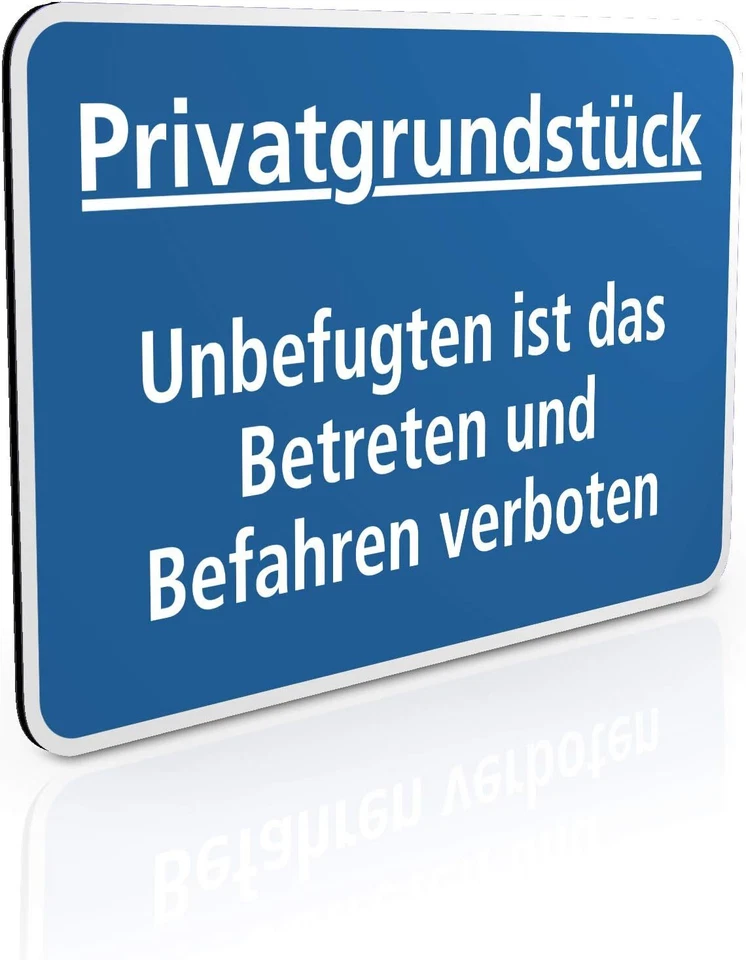 BETRIEBSAUSSTATTUNG24® Schild – „Privatgrundstück – Unbefugten ist das Betreten und Befahren verboten“