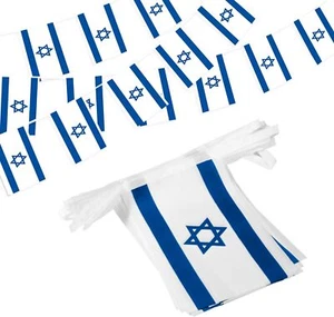 Anley Israel Schnur Flagge Wimpel Flagge patriotische Ereignisse Unabhängigkeitstag Dekor - Bild 1 von 7