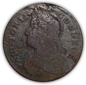 1787 Connecticut Copper Penny Draped Bust Left Very Good VG Coin, Details #18895 - Picture 1 of 3