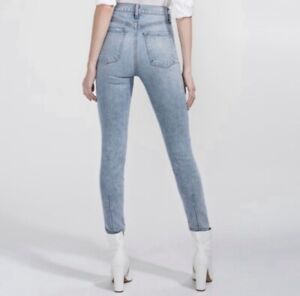 Alice And Olivia AO.LA Good High Rise Ankle Skinny Jean In Rebel Wash Size 27