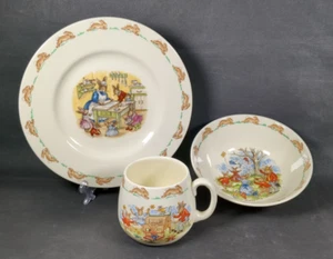 Royal Doulton ~ BUNNYKINS Nurseryware Collection ~ Mug, Cereal Bowl, Plate~Boxed - Picture 1 of 24