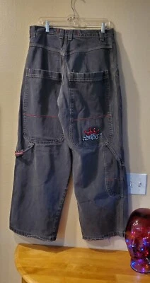 Pantalones de mezclilla JNCO originales Red Crown Rave Festival Skate años 90 OG Foto 1 de 3