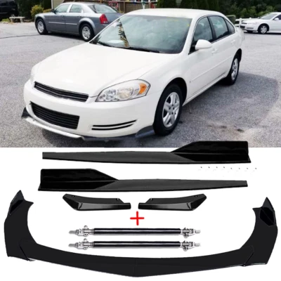 Front Rear Bumper Lip Spoiler Splitter Side Skirt For Chevrolet Impala 2007-2020 Foto 1 de 4