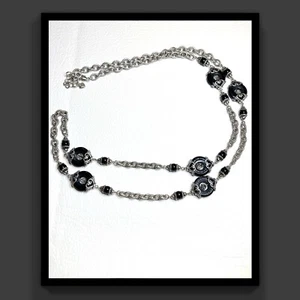 Brighton Night Romance Beaded Black Retired Long Onyx Necklace - Picture 1 of 6