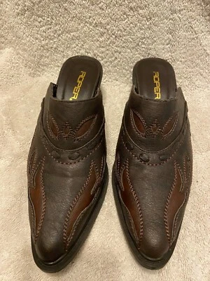 Roper Women's Size 5 1/2 Slip on Brown Mule Shoes (No Box) - Image 1 of 4