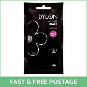 Dylon Intense Black Hand Fabric Dye - Restore Clothes Carpets Rugs Sofa Matt 50g - Picture 1 of 3