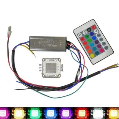 Led 10w 20w 30w 50w 100w Chip rgb Driver Cob light 24Key Remote control dimmable - Image 1 of 4