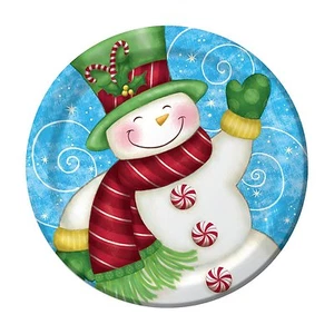 24 pcs Creative Converting Sturdy Paper Luncheon Plates, 9" Wintertime greeting - Picture 1 of 1