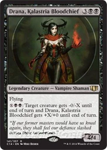 DRANA, KALASTRIA BLOODCHIEF Commander 2014 MTG Black Creature — Vampire Rare - Image 1 of 1