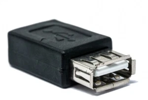 USB 2.0 Adapter Type A Socket To Mini USB B Socket Cable IN Black - Zdjęcie 1 z 4