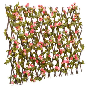 Artificial Ivy Trellis Expandable Dark Pink 180x60 cm vidaXL - Picture 1 of 6