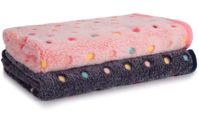 PACK de 2 mantas cálidas para gatos y perros alfombrilla para dormir mullida súper suave para perros cachorros alfombra de invierno Foto 1 de 4