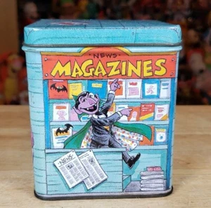 Vintage Muppets Sesame Street The Count Elmo Two H Monster Tin Box Applause RARE - Picture 1 of 12