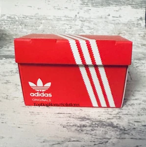 ADIDAS Mini Trainer Sneaker Shoe Box Gift Sport Football Red White Blue Pink - Picture 1 of 16