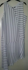 New ivory dress with navy strip6 from M&S size 22 (plus size) (RRP £39.50) - Picture 1 of 5