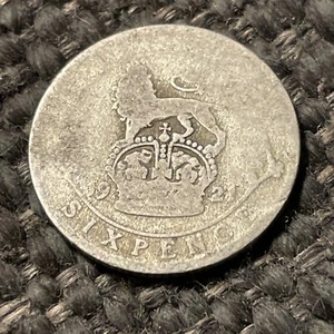 1921 Great Britain  UK Silver Sixpence Coin. - Picture 1 of 2