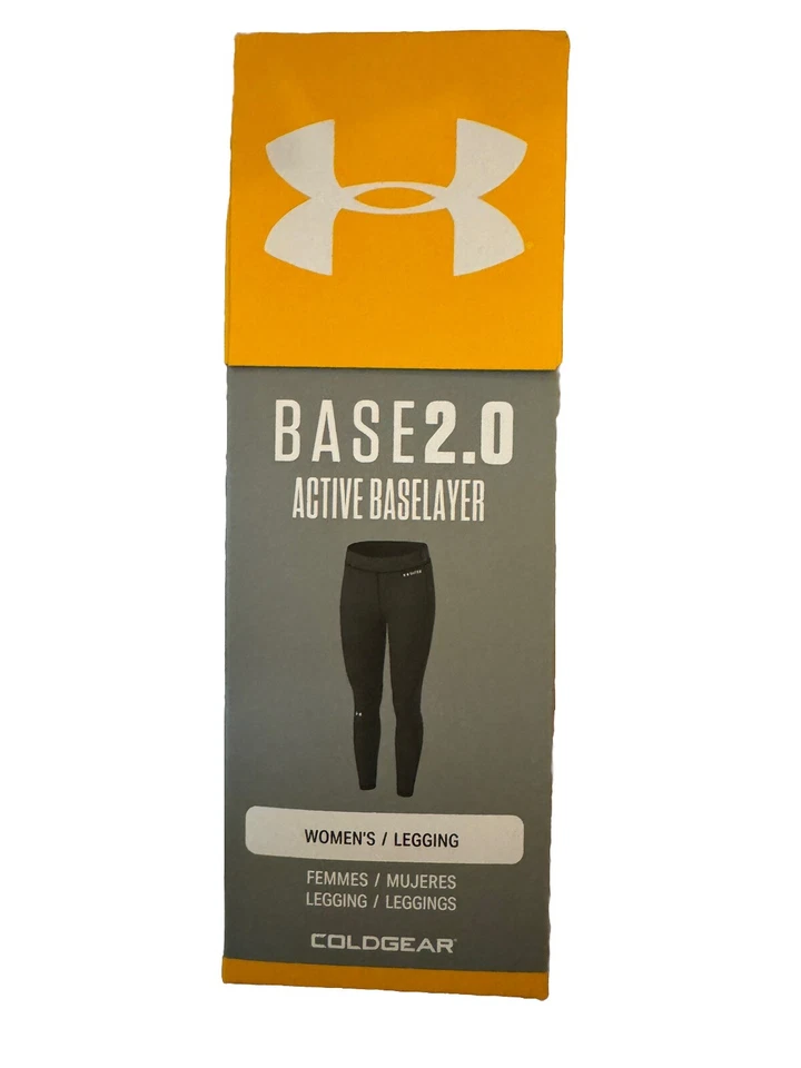 Under Armour 1343325 Women's Baselayer Leggings UA ColdGear Base 2.0 Sz S Black - Image 1 of 1