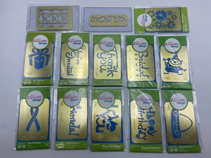 CHOOSE Your Sealed Ellison Design Easy Emboss Stencil Tag-a-long Sizzix Big Shot - Picture 1 of 6