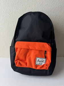 Herschel Classic XL Unisex Backpacks 15" Laptop Sleeve Black Orange - Picture 1 of 5