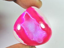 35 x 35 x 11mm, Dyed Solar Druze, Heart Crystal Disc Cabochon,...
