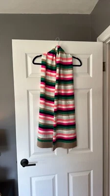 Bufanda a rayas colorida extra suave para mujer J.Crew talla única nueva con etiquetas Foto 1 de 4