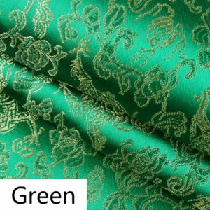 Retro Satin Faux Silk Fabric Brocade Jacquard Chinese Dragon Tang Suits Qipao - Picture 1 of 23