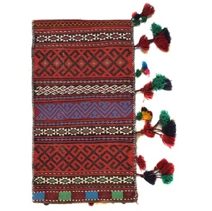Afghan Wool Pillow Cover Hand Knotted Wall Hanging or Rug 89x52cm - Picture 1 of 2