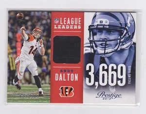 2013 Panini Prestige - League Leaders Materials - #'d /299 - Andy Dalton #9 - Picture 1 of 2