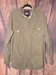 Suisse Sport Fishing Shirt Size Large Removable Zippered Sleeves - Picture 1 of 9