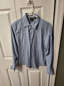 Copper Key Women's Button Up Blue & White Shirt Size Small - Picture 1 of 3