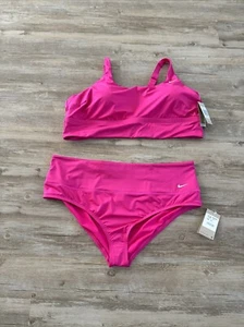 NIKE Essential Women's 2-Piece Swimsuit Set in Fuchsia Pink Size 3X $122 - Picture 1 of 2
