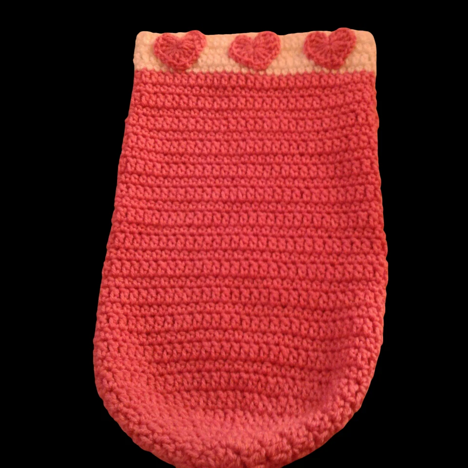 Saco de dormir para bebé de ganchillo hecho a mano, saco de dormir para recién nacido Foto 1 de 1
